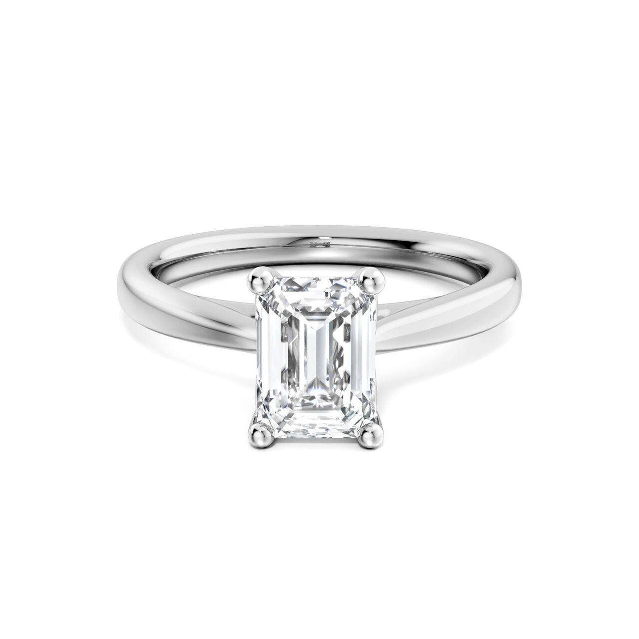 Birks 1879 Emerald-Cut Solitaire Diamond Engagement Ring image number 0