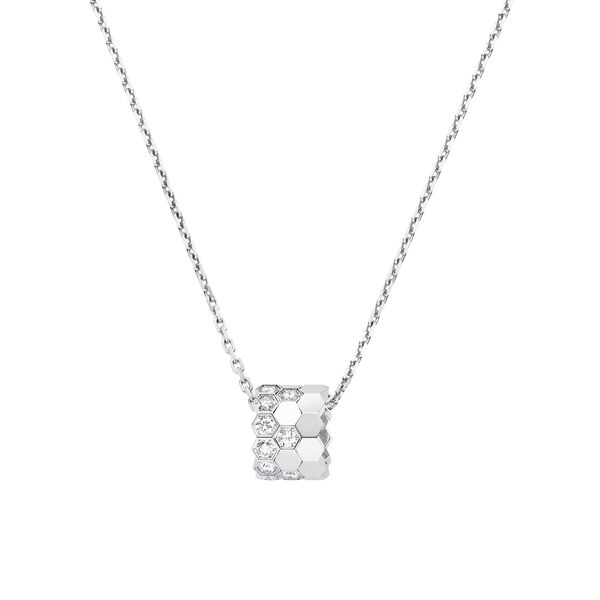 Pendentif Bee de Chaumet en or blanc avec diamants, moyen modèle