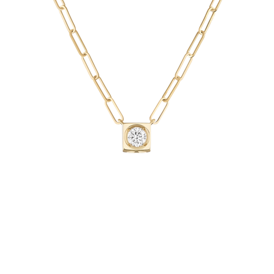 Dinh Van Le Cube Diamant Large Yellow Gold and Diamond Necklace 608211 Front image number 0