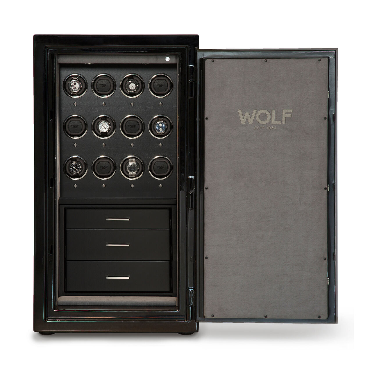 WOLF Atlas Onyx 12 Piece Winder Open image number 0