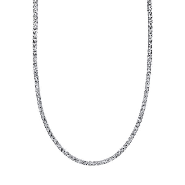 Collier Tennis Stella en or blanc avec diamants