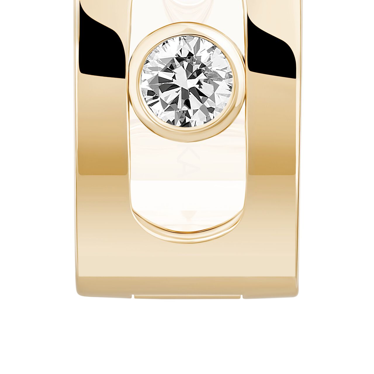 Messika Move Noa Yellow Gold and Diamond Hoop Earrings image number 2