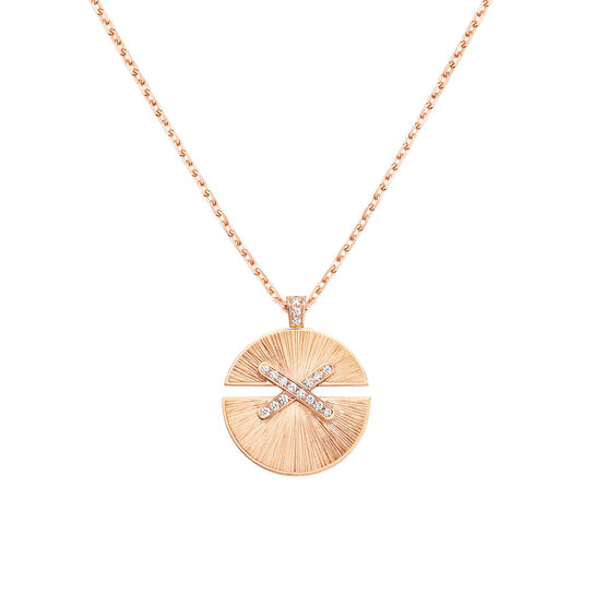 Chaumet Jeux De Liens Harmony Medium Rose Gold and Diamond Sunray Pendant image number 0