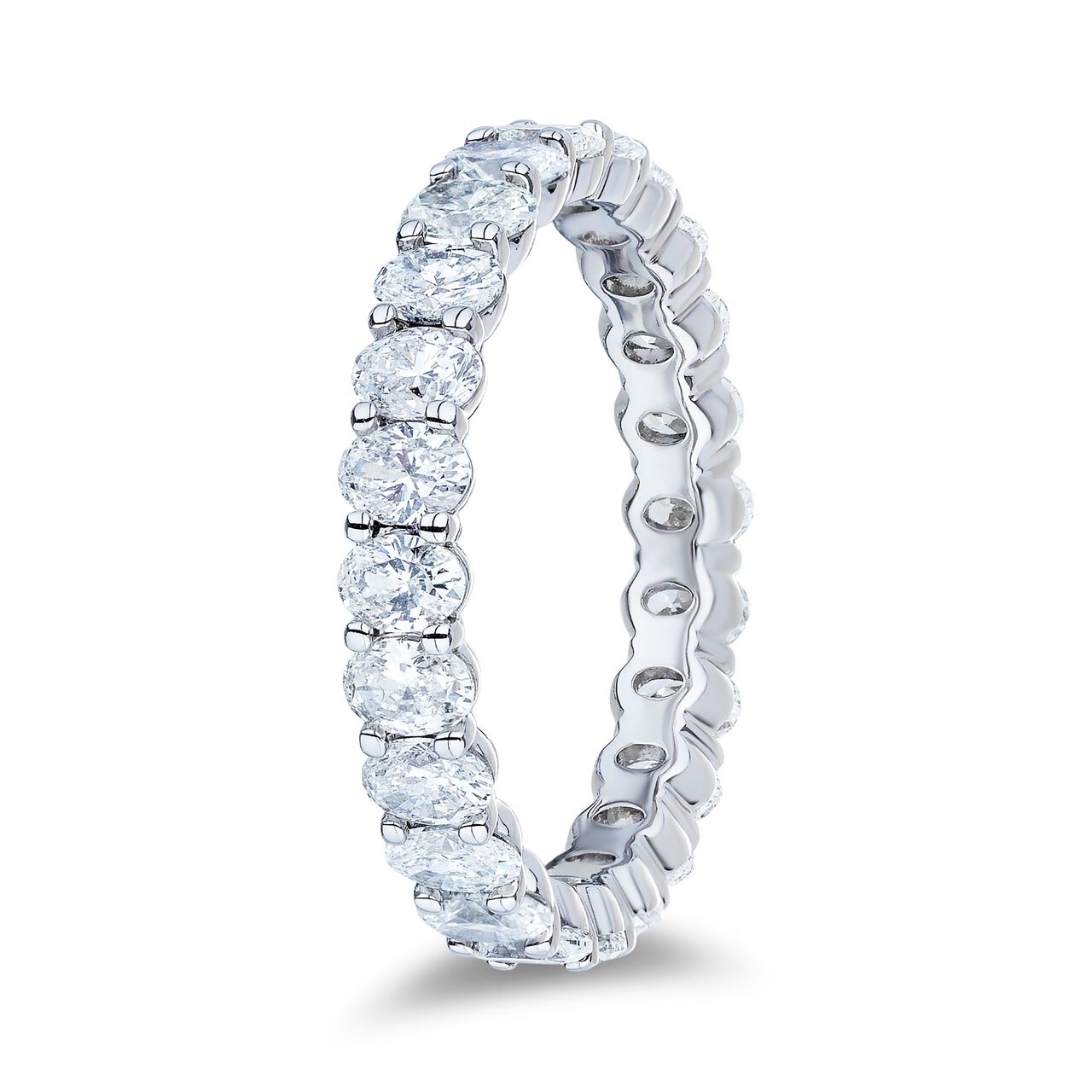 Platinum 2.16ct Oval Cut Eternity Band image number 1