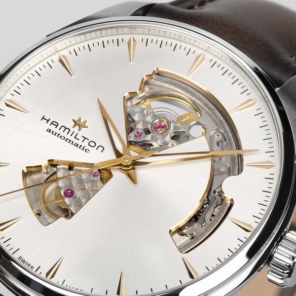 Jazzmaster Open Heart 40 mm automatique en acier inoxydable