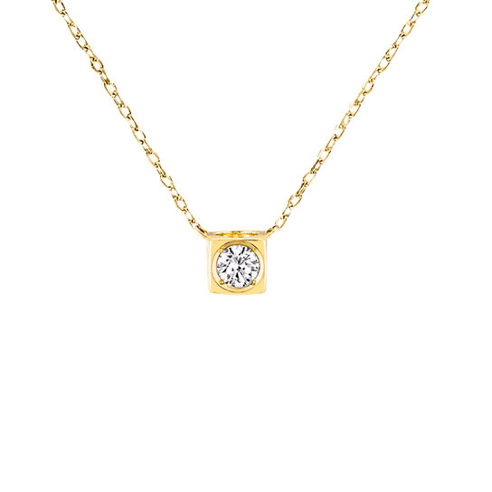 maison birks dinh van paris le cube diamant yellow gold medium necklace image number 0
