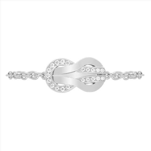 Chance Infinie White Gold Diamond Pavé Chain Ring