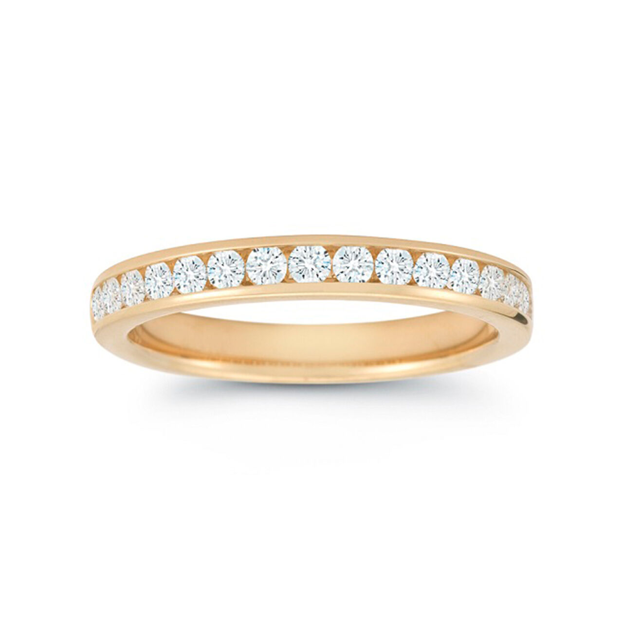 Bijoux Birks 2.75Mm Yellow Gold And 0.47Ct Diamond Channel Set Wedding Band image number 0