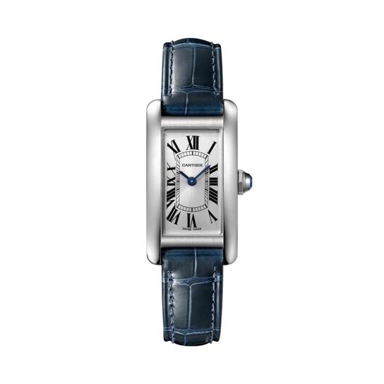 cartier tank americaine quartz small 34 19 steel wsta0043 front image number 0