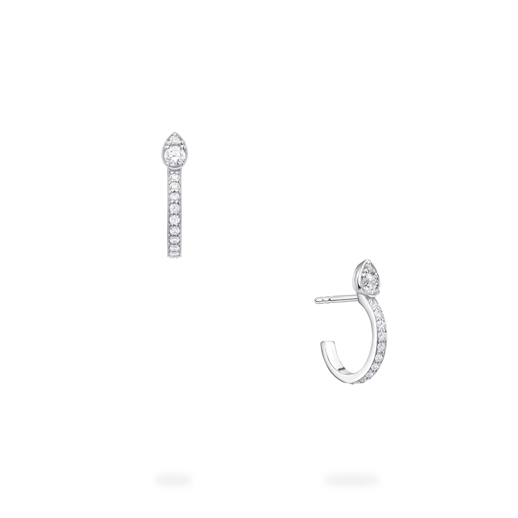 Pave diamond hoop earrings hotsell