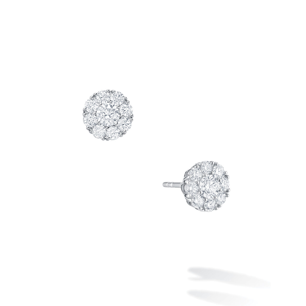 bijoux birks snowflake cluster stud earrings in diamonds image number 0