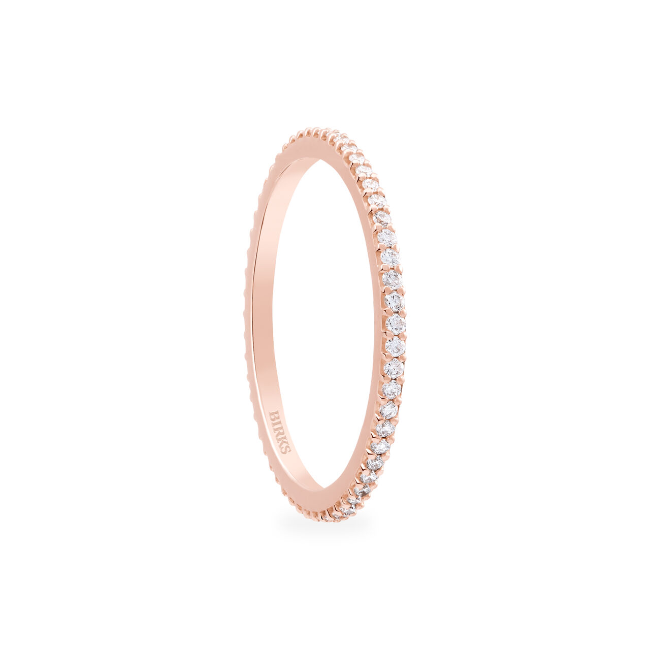 Birks Iconic Stackable Rose Gold And Diamond RosÃ©e Du Matin Ring image number 2