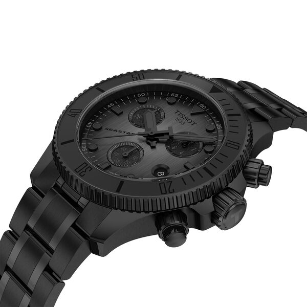 Seastar 1000 Quartz Chronograph 38 mm PVD Stainless Steel