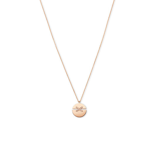 maison birks chaumet jeux de liens harmony large rose gold diamond necklace 084495 image number 0