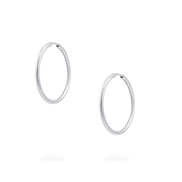 Boucles d'oreilles 29 mm cerceau en or blanc