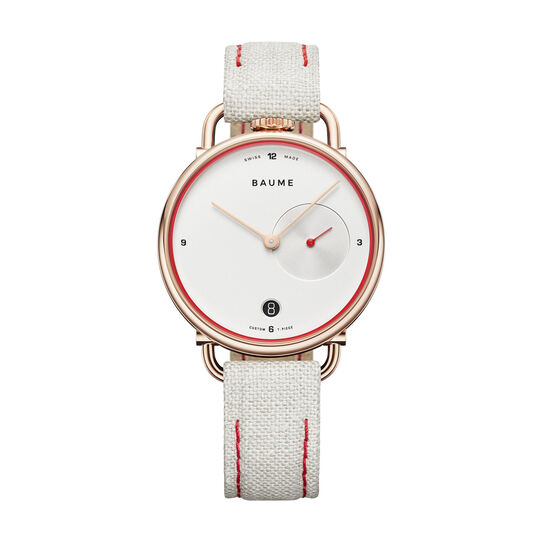 Baume Quartz 35 mm Red PVD Stainless Steel image number 0