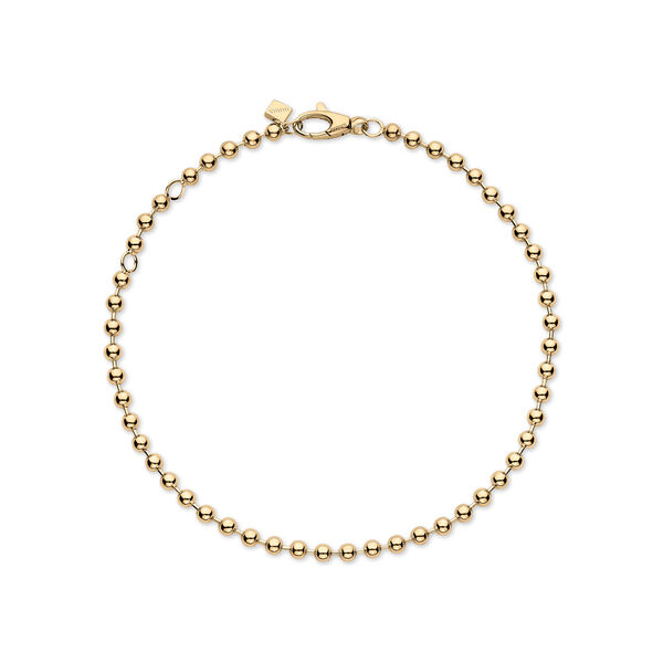 Yellow Gold Beaded Chain Bracelet
