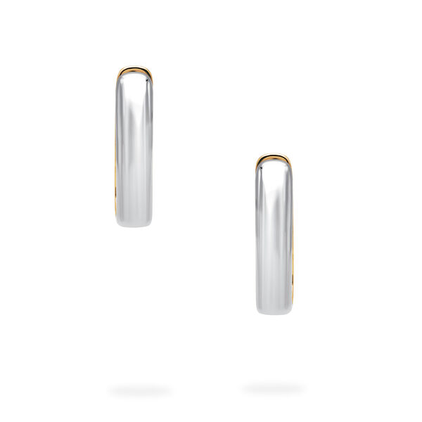 Yellow and White Gold U-Shape Huggies, 22MM