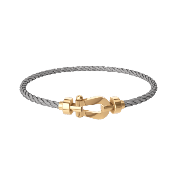 Force 10 Medium Yellow Gold Cable Bracelet