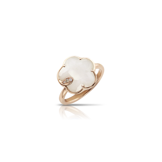 Pasquale Bruni Petit Joli Rose Gold, White Agate and Diamond Ring 16118R Front image number 0