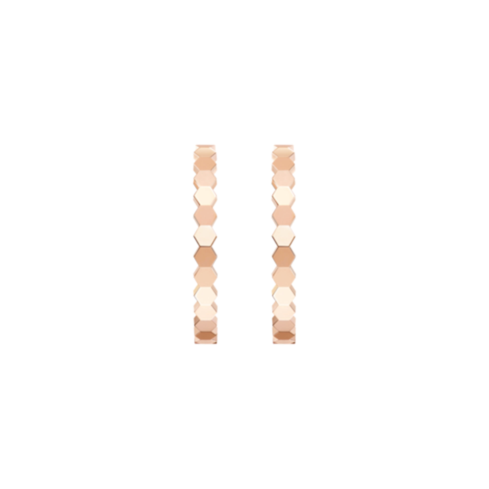 Bee De Chaumet Medium Rose Gold Hoop Earrings