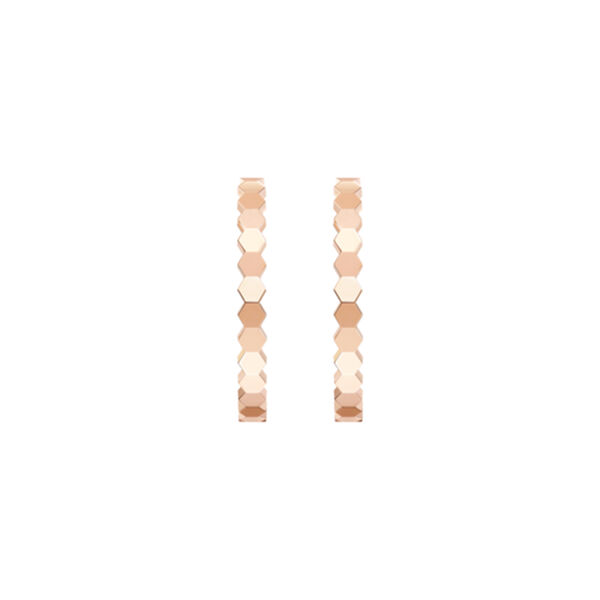Bee De Chaumet Medium Rose Gold Hoop Earrings