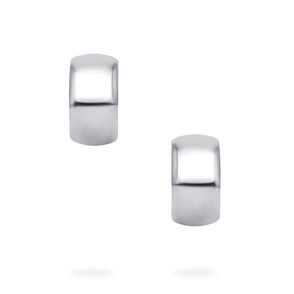Sterling Silver 13 &times; 7 mm Hoop Earrings
