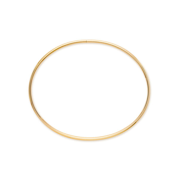 Yellow Gold Oval Bangle Bracelet