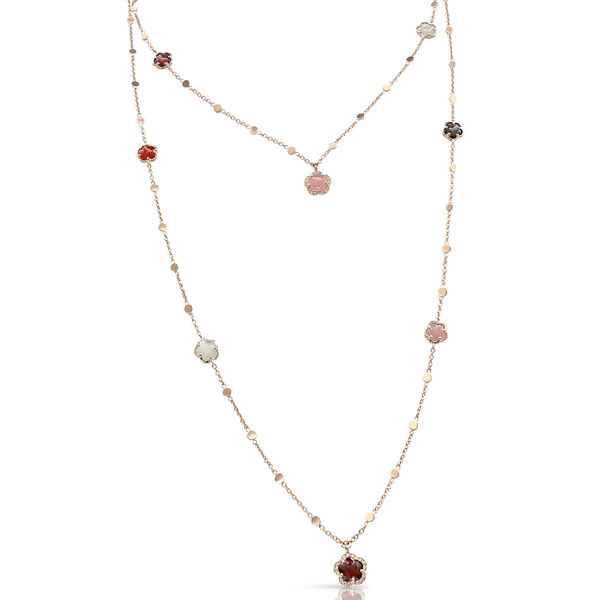 Figlia dei Fiori Rose Gold, Multi Stone and Diamond Pavé Sautoir