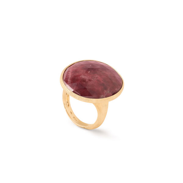 Bague Lunaria en or jaune avec thulite