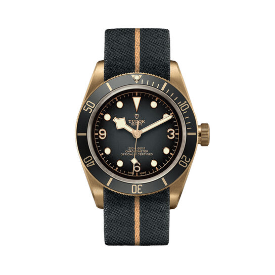 maison birks tudor black bay bronze 43 mm bronze case fabric strap m79250ba 0002 image number 0