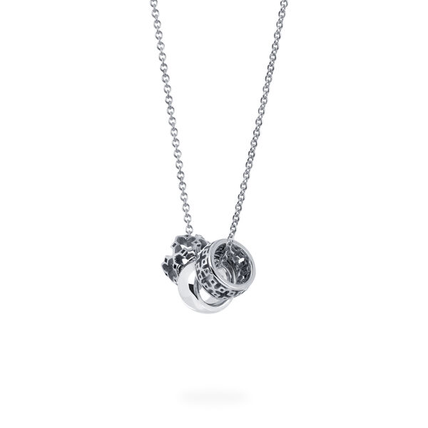Pendentif trio de bagues argent