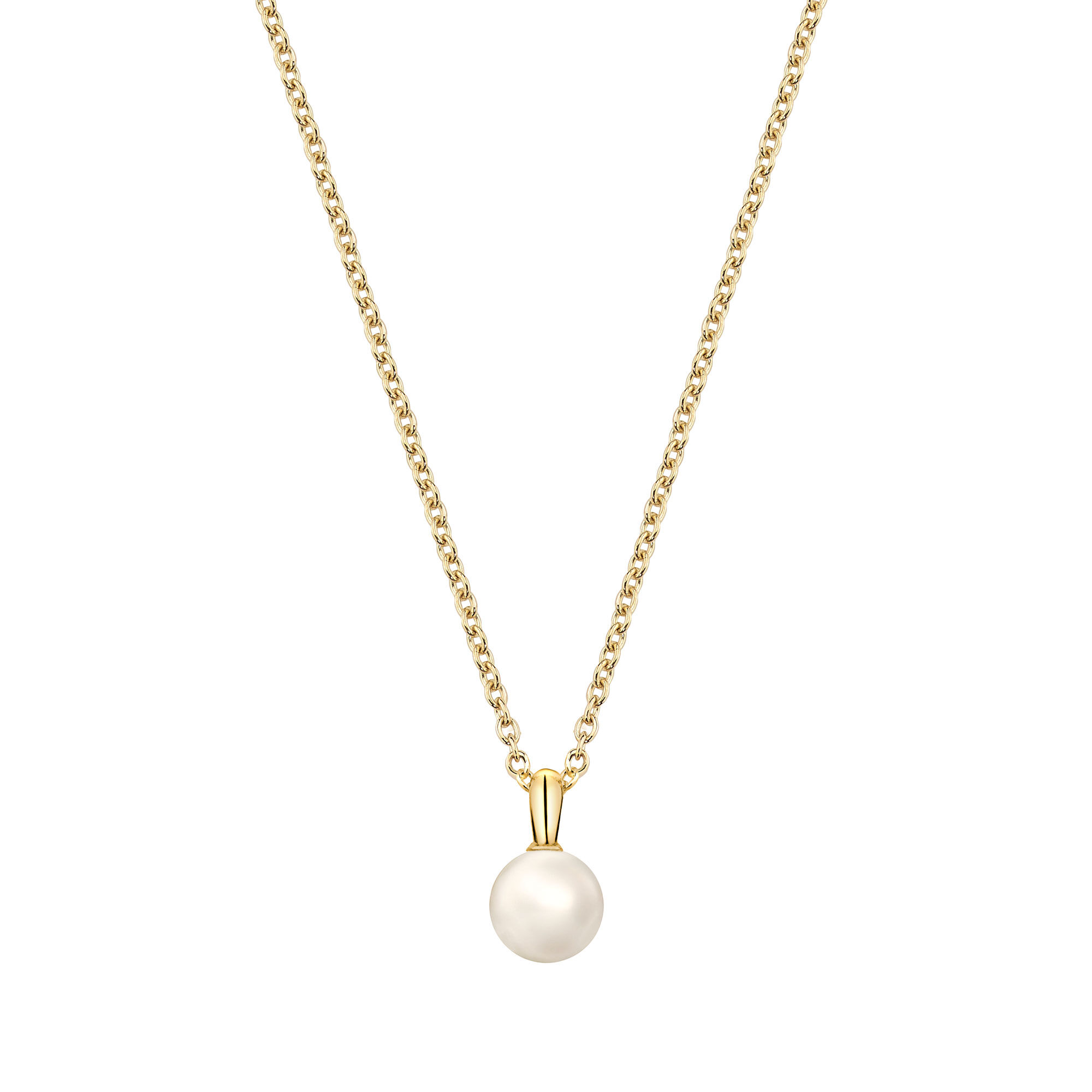 Pearl chain with gold pendant online