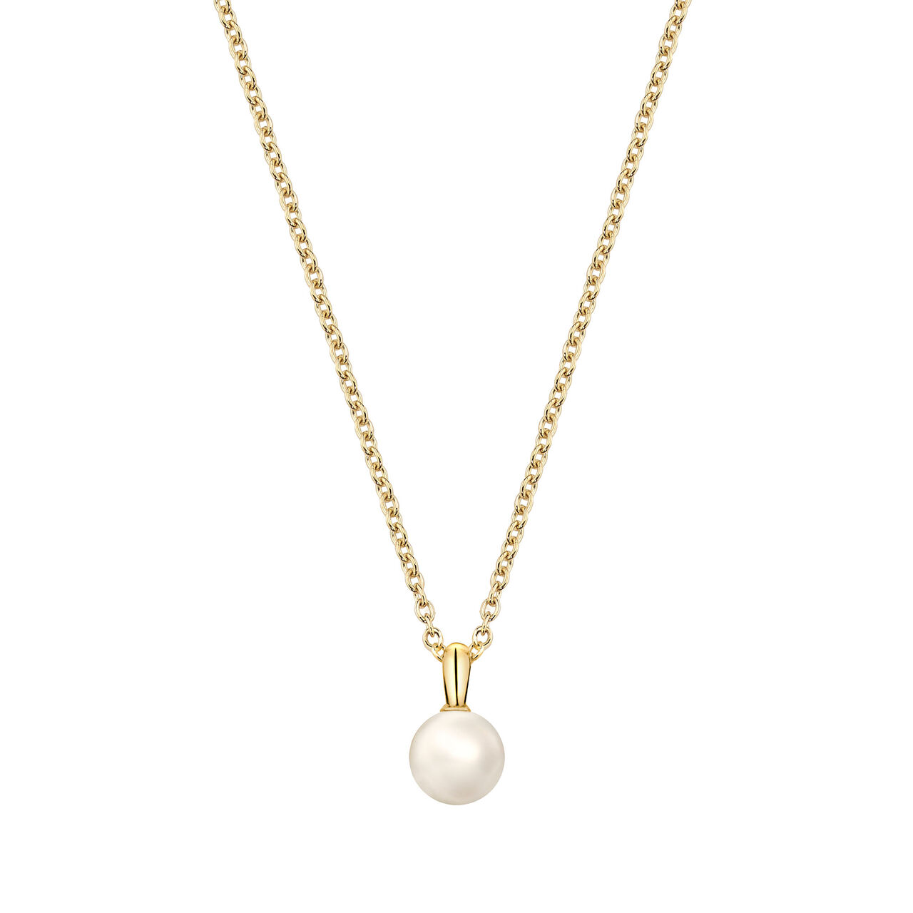 bijoux birks yellow gold and freshwater pearl pendant for baby image number 0