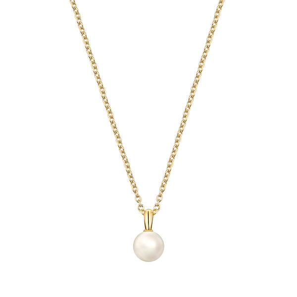 Yellow Gold and Freshwater Pearl Pendant for Kids