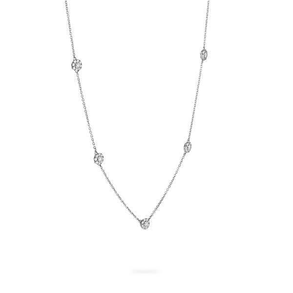 5-Station White Gold Diamond Necklace