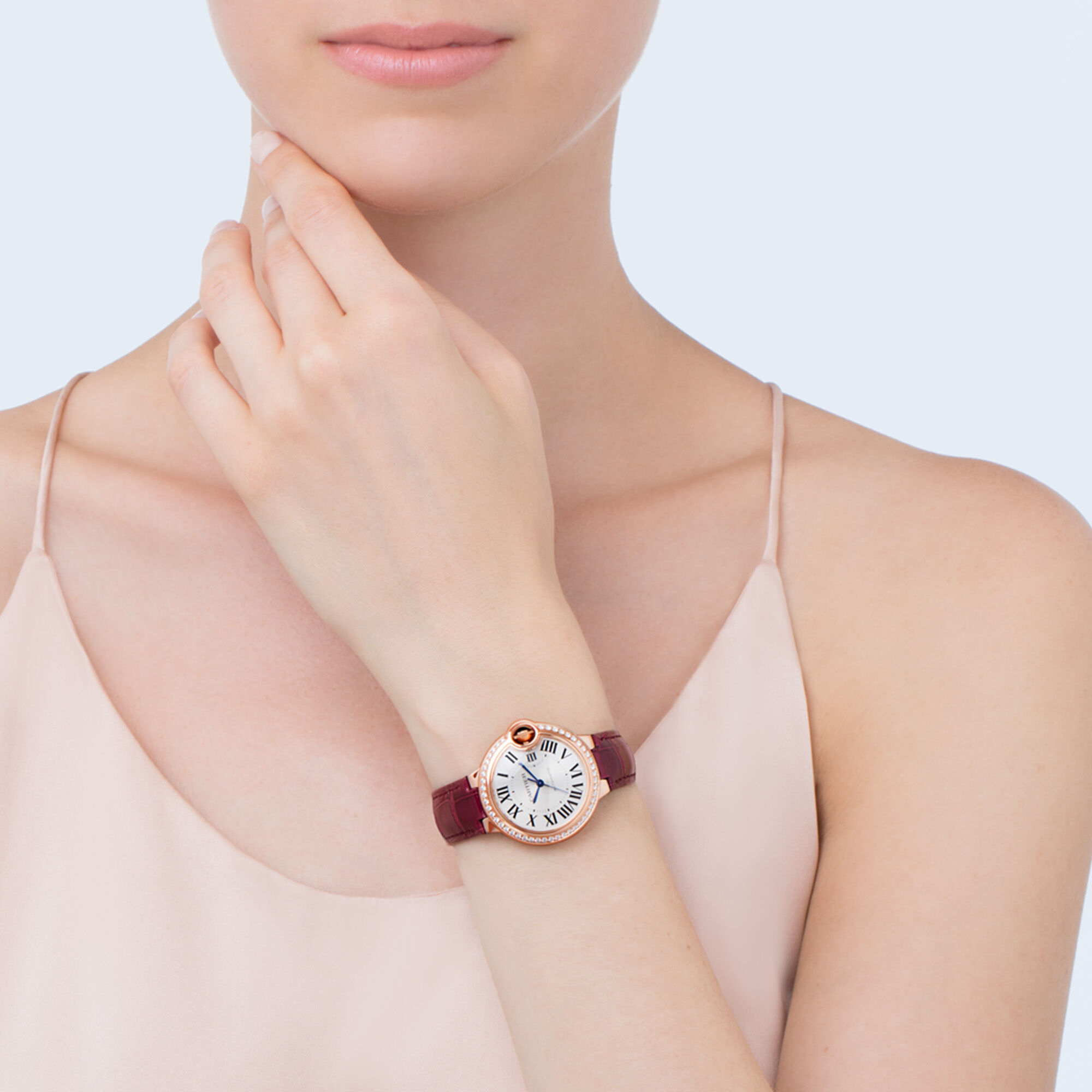 Cartier ballon bleu 33mm rose gold top
