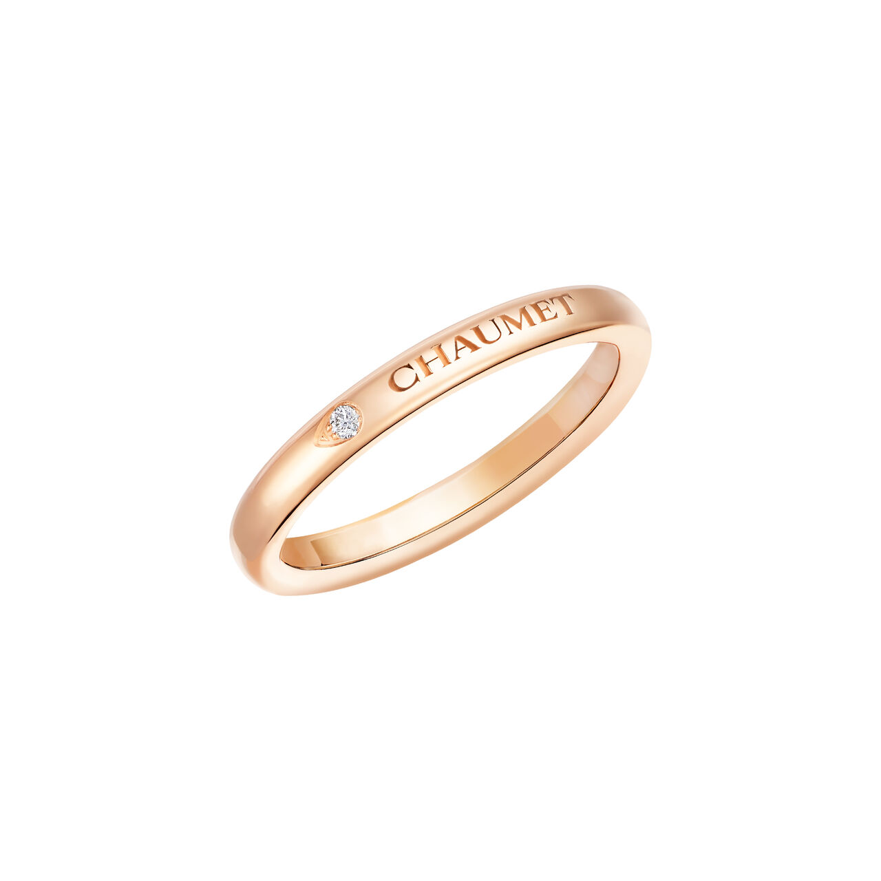 Les &Eacute;ternelles de Chaumet Rose Gold and Diamond Wedding Band image number 0