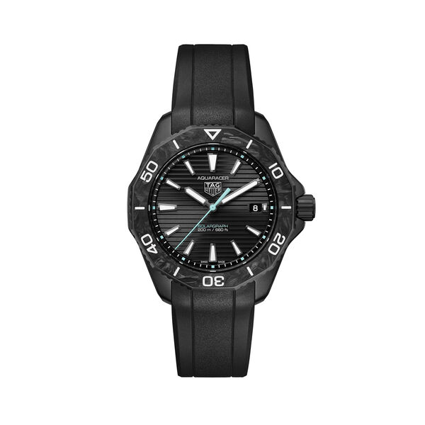 Aquaracer Professional 200 40 mm Solargraph quartz en acier inoxydable DLC noir