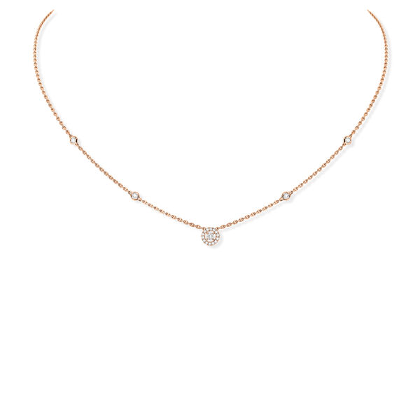 Pendentif Joy en or rose avec diamants, très petit modèle
