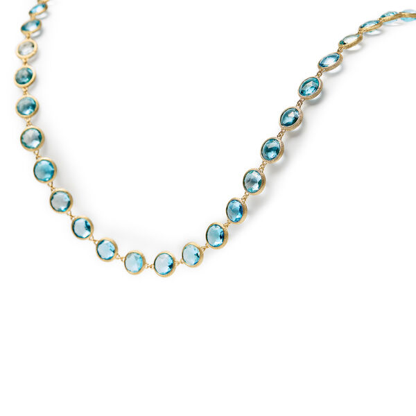 Jaipur Colour Yellow Gold and Topaz Necklace