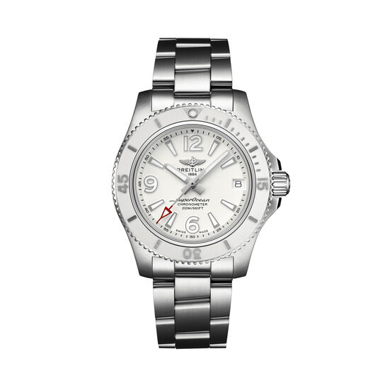 maison birks breitling superocean automatic 36 steel white a17316d21a1a1 image number 0