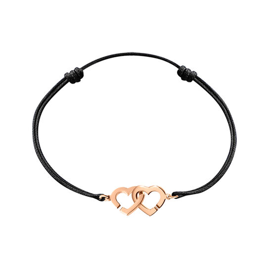 maison birks dinh van paris double coeurs r9 rose gold cord bracelet image number 0