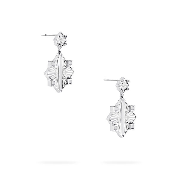 Guilloch&eacute; Sterling Silver Drop Earrings