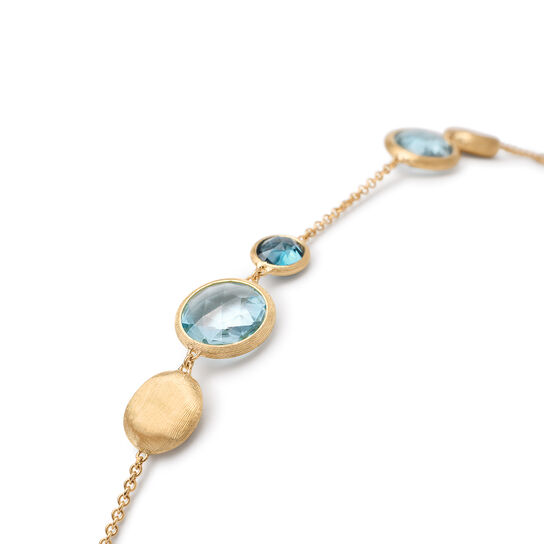 Marco Bicego Jaipur Colour Yellow Gold and Blue Topaz Bracelet BB1485 MIX725 image number 2