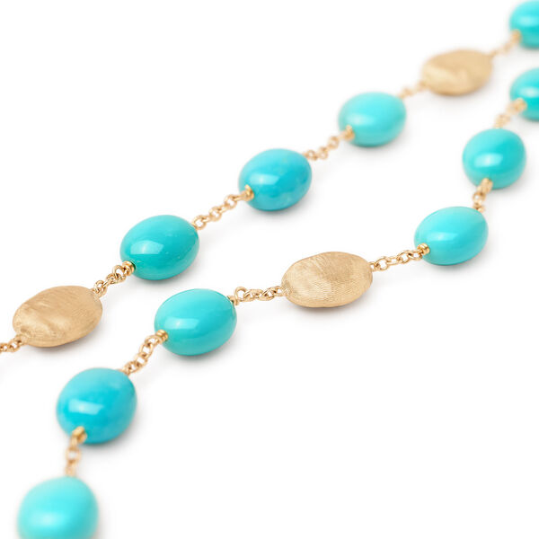 Siviglia Yellow Gold and Turquoise Necklace