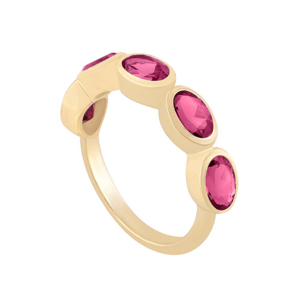 Oval Shape Pink Tourmaline Ring