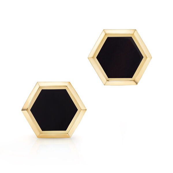 Boucles d'oreilles avec onyx noir