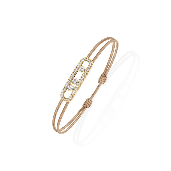 Bracelet Care(s) en or jaune avec pavé de diamant