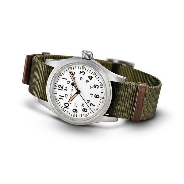 Khaki Field 38 mm manuelle en acier inoxydable